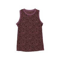 Azura Exchange Red Leopard Print Round Neck Tank Top - M thumbnail