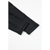 Black High Waist Backless Side Pockets Sports Jumpsuit - XL thumbnail
