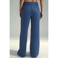 Sail Blue Drawstring High Waist Wide Leg Pocketed Sweatpants - 2XL thumbnail