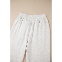 Light Grey Cross-Waist Wide Leg Lounge Pants - L thumbnail