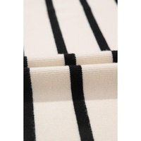 Black Stripe Flap Pocket Buttoned Cardigan Sweater - M thumbnail