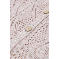 Azura Exchange Khaki Hollow-out Openwork Knit Cardigan - S thumbnail