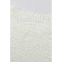 Slouchy Drop-shoulder Leopard Striped Colorblock Sweater - S thumbnail