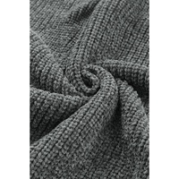 Gray Ripped Raw Hem Chunky Pullover Sweater - 2XL thumbnail