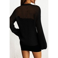 Black Seeing Stars Oversized Sweater - M thumbnail