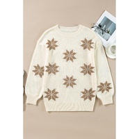 White Snowflake Christmas Tunic Sweater - M thumbnail