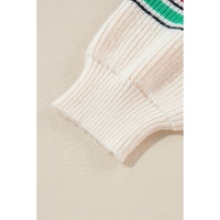 Beige Tinsel Holly Jolly Graphic Classic Sweater - L thumbnail