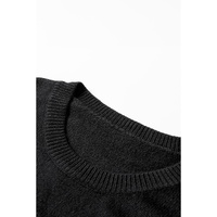 Black Tinsel Merry and Bright Graphic Christmas Sweater - L thumbnail