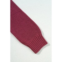 Red Sandalwood Thanks Giving Letter Graphic Crew Neck Sweater - M thumbnail