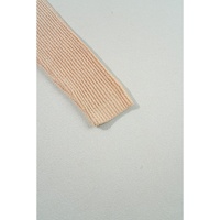 Apricot Cable Knit Drop Shoulder Side Slits Loose Sweater - XL thumbnail