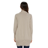 Azura Exchange Khaki Super Soft Long Sleeve Open Cardigan - L thumbnail