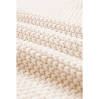 Beige High Neck Bat Short Sleeve Sweater - L thumbnail