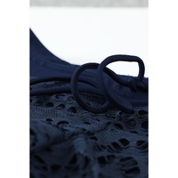 Blue Lace Shorts Attached Swim Bottom - S thumbnail