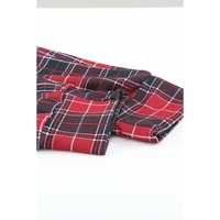 Solid Long Sleeve Top and Plaid Pants Loungewear - XL thumbnail
