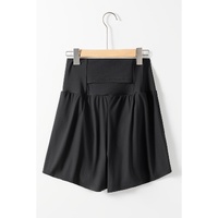 Black Pocketed Wide Waistband Swim Shorts - S thumbnail