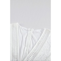 Azura Exchange White Blue Fill Your Heart Lace Maxi Dress - L thumbnail