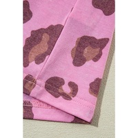 Pink Leopard Mineral Wash Side Pocket Shift Mini Dress - M thumbnail