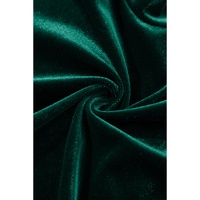 Evergreen Velvet High Neck Tiered Ruffle Mini Dress - L thumbnail
