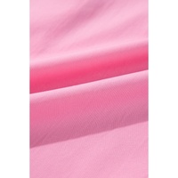 Bright Pink Balloon Sleeve Button Up Mini Shirt Dress - L thumbnail