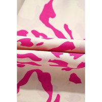 Pink Leopard Print Loose Fit Babydoll Mini Dress - M thumbnail