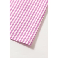 Phalaenopsis Striped Patchwork Three Quarters Sleeve Loose Mini Dress - L thumbnail