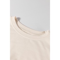 Beige Plaid Patchwork High Waist Sweatshirt Mini Dress - XL thumbnail