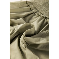 Laurel Green Smocked Bodice Self-tie Straps A-line Ruffled Mini Dress - L thumbnail