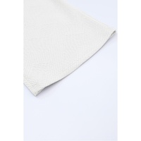 Bright White Textured Loose Fit T Shirt and Drawstring Pants Set - S thumbnail
