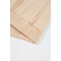 Apricot Striped Accent Pullover and Shorts Two Piece Casual Set - M thumbnail