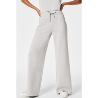 Light Grey Solid Color Crew Neck Drawstring High Waist Sleeveless Jumpsuit - L thumbnail