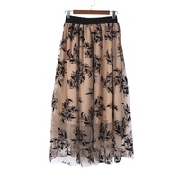 Azura Exchange Embroidered High Waist Maxi Skirt - S thumbnail