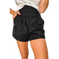 Azura Exchange Elastic High Waist Side Pockets Shorts - S thumbnail