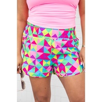 Azura Exchange Geometric High Waisted Athletic Shorts - XL thumbnail