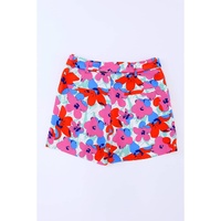 Azura Exchange Belted Floral Print Shorts - 12 US thumbnail