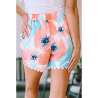 Azura Exchange Water Marbling Print Lace Trim Shorts - 4 US thumbnail