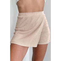 Jet Stream Corded Elastic High Waist Wrap Skort - L thumbnail