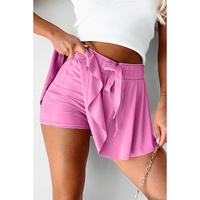 Bonbon Drawstring High Waist Lined Tennis Skorts - M thumbnail
