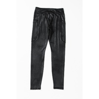 Black V Crossover High Waist Pocketed Leggings - M thumbnail