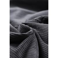 Gray Corduroy High Waist Straight Leg Pants - 10 US thumbnail