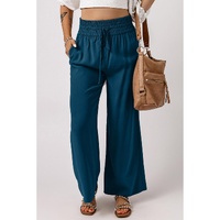 Azura Exchange Drawstring Elastic Waist Wide Leg Pants - L thumbnail