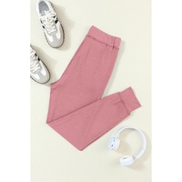 Fushia Drawstring Waist Pocketed Joggers - S thumbnail