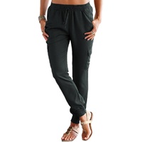Azura Exchange Slim Fit Drawstring High Waist Joggers - S thumbnail