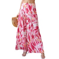 Azura Exchange Abstract Floral Print Wide Leg Pants - 12 US thumbnail
