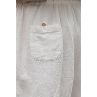 Azura Exchange Lace Splicing Drawstring Casual Cotton Pants - S thumbnail