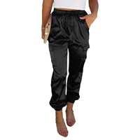 Azura Exchange Pocketed Satin Drawstring Pants - S thumbnail