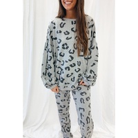Azura Exchange Leopard Print Drawstring High Waist Jogger Pants - S thumbnail