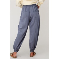 Wild Wind Mineral Wash Multi Pockets Lace-up Waist Harem Pants - XL thumbnail