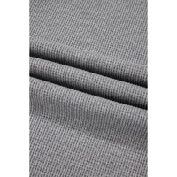 Gray Waffle Knit Drawstring High Waist Wide Leg Pants - XL thumbnail
