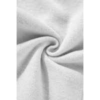 Light Grey Solid Color Fleece Lined Drawstring Waist Joggers - 2XL thumbnail