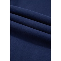 Navy Blue Solid Color Fleece Lined Drawstring Waist Joggers - 2XL thumbnail